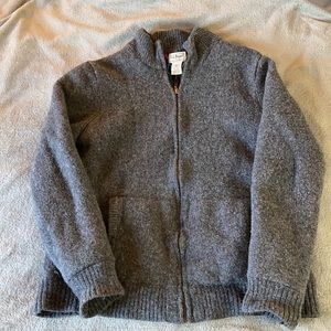 L.L.Bean lambswool zip up
